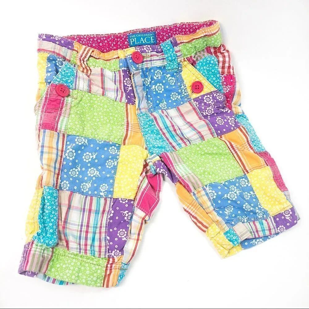 Children’s Place Patchwork Plaid Shorts Sz 5